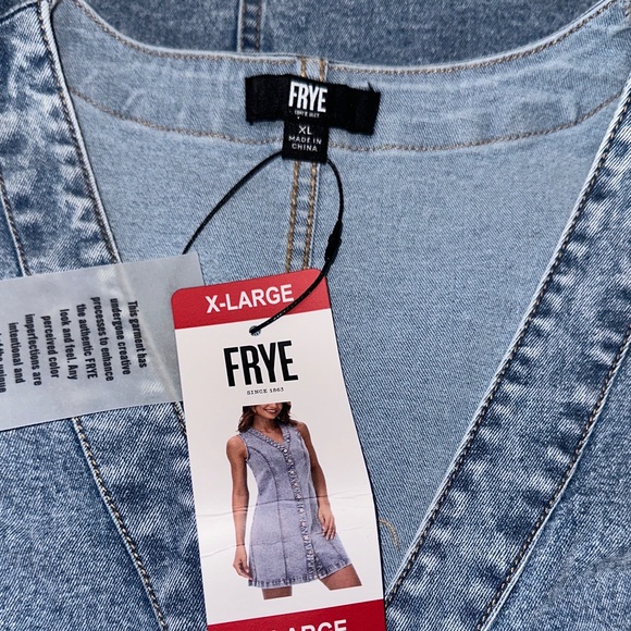 Frye Blue Denim Sleeveless Mini Dress - Picture 2 of 3